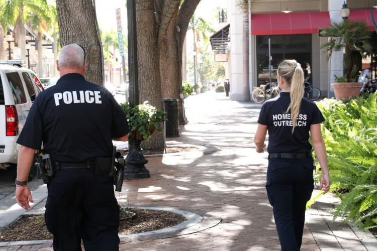 SPD Officer and City case manager on HOT